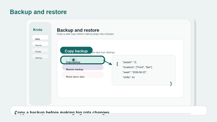 Backup and restore tutorial video